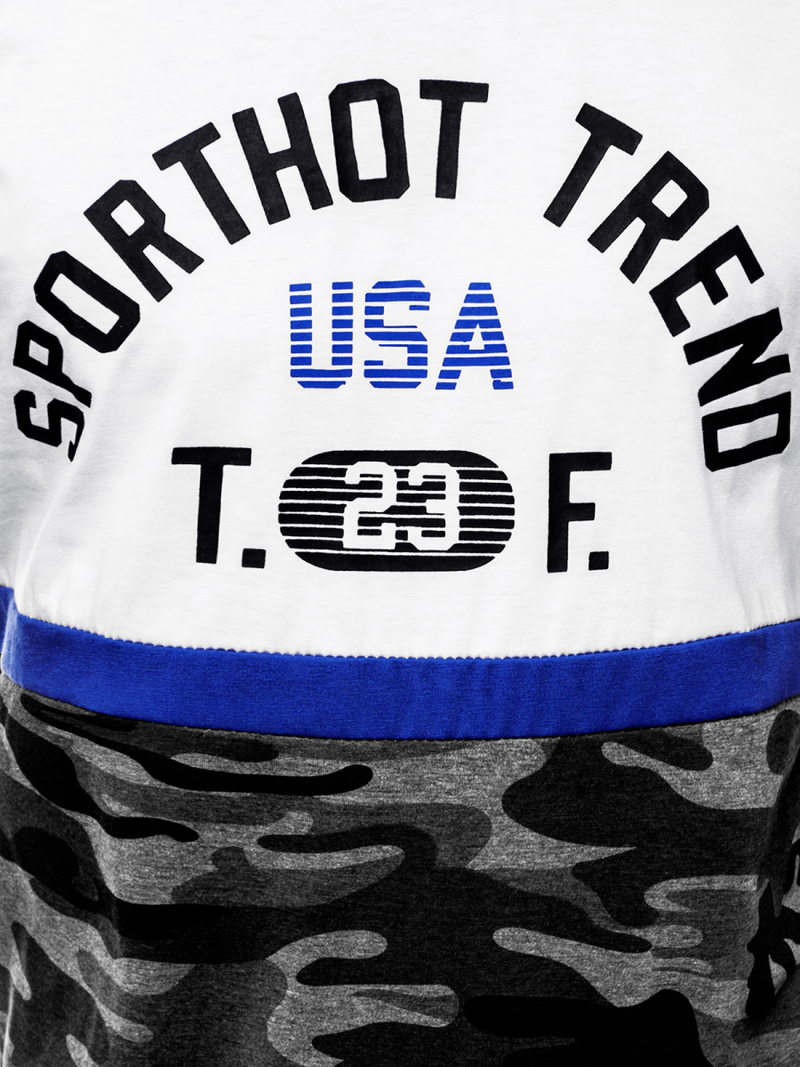 Vīriešu T-krekls balts OZONEE JS/SS10983Z