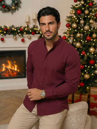 Vīriešu krekls bordosarkana OZONEE O/V57Z