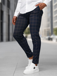 Vīriešu chino bikses tumši zilas OZONEE DJ/5632Z