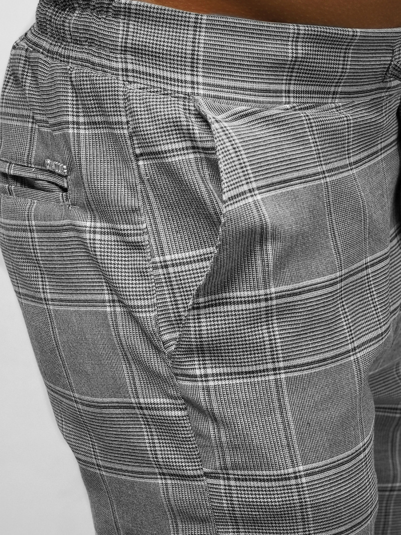 Vīriešu chino bikses pelēki OZONEE DJ/2277/22