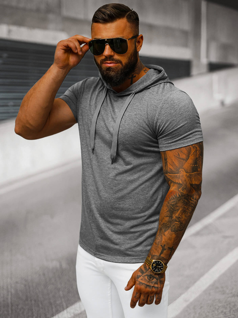 Vīriešu t-krekls grafīta OZONEE JS/8T89/5