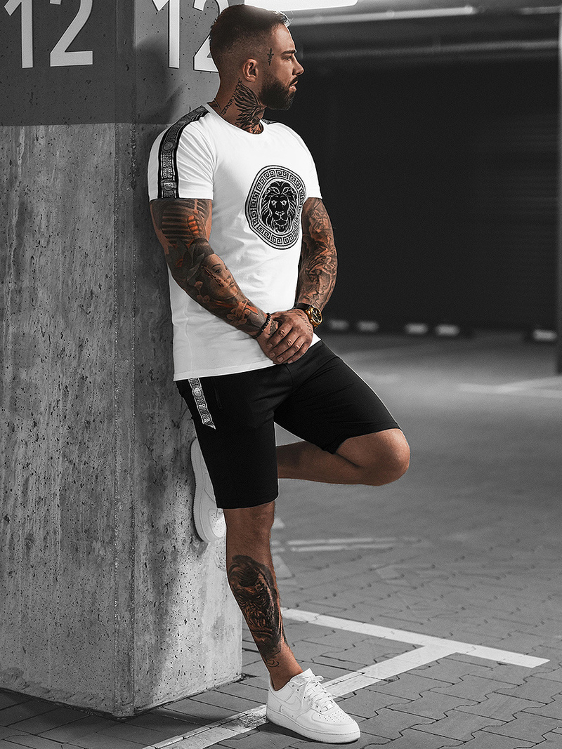 Vīriešu Treniņtērps Balti-Melns OZONEE O/HM788Z