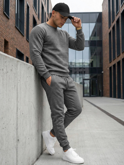 Vīriešu treniņtērps grafīta OZONEE JS/68C10380/5Z