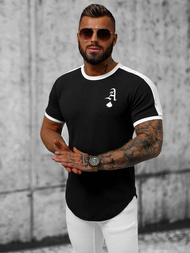 Vīriešu t-krekls melns OZONEE O/TX6413