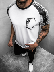 Vīriešu T-krekls balts OZONEE JS/KS2072Z