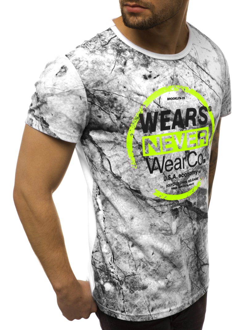 Vīriešu T-krekls balts OZONEE JS/SS10925