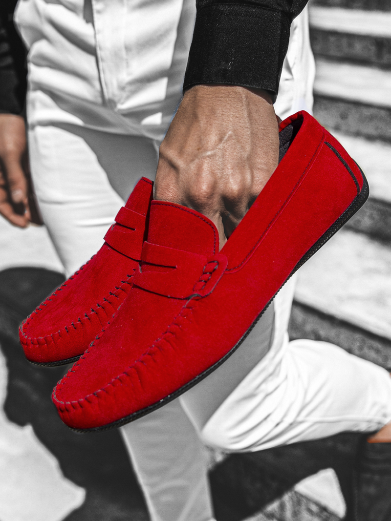 Vīriešu apavi slip on sarkanas T/125