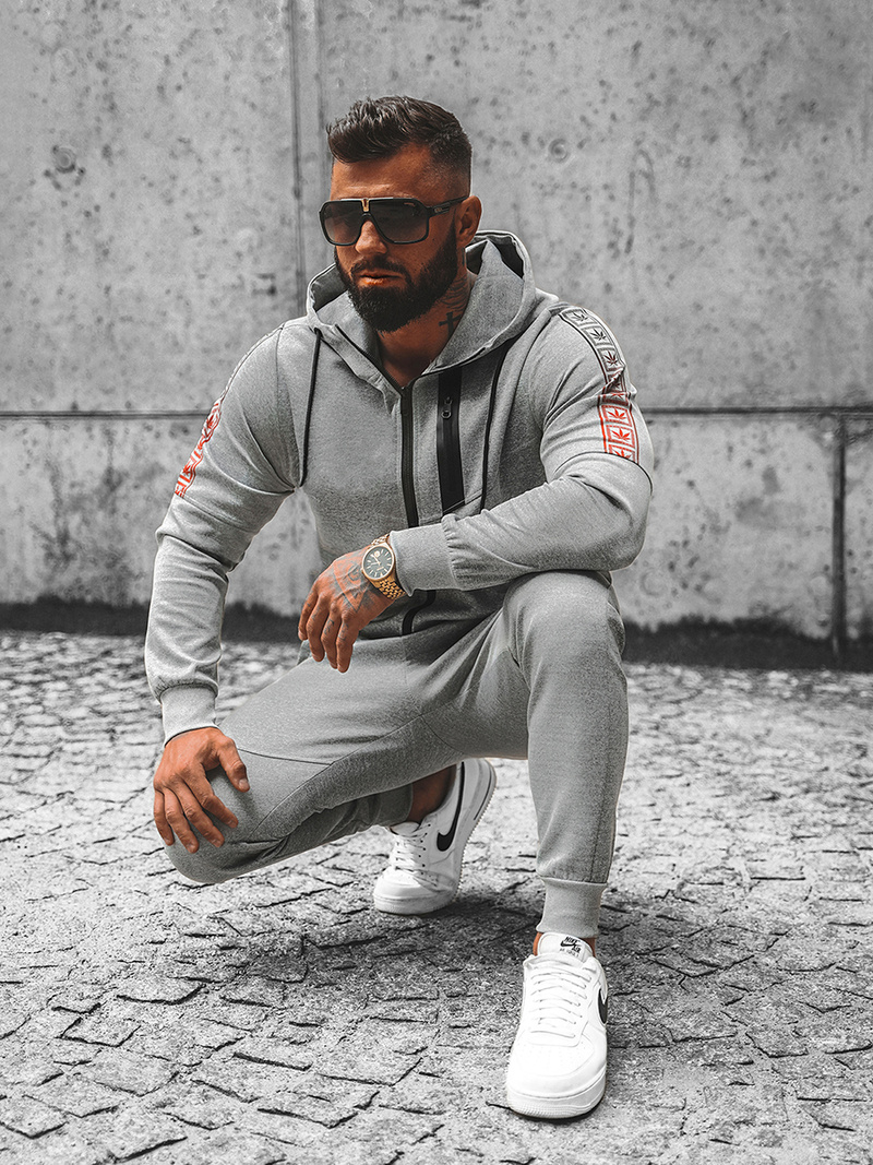 Vīriešu Treniņtērps Pelēks OZONEE JS/C8118