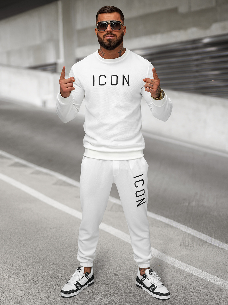 Vīriešu sporta bikses baltas OZONEE O/D9125Z