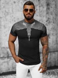 Vīriešu t-krekls melns OZONEE NB/MT3022