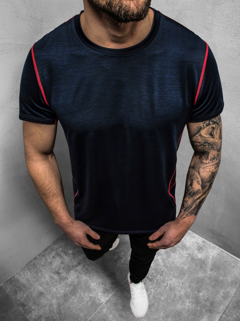 Vīriešu T-krekls tumši zils OZONEE JS/KS2104Z