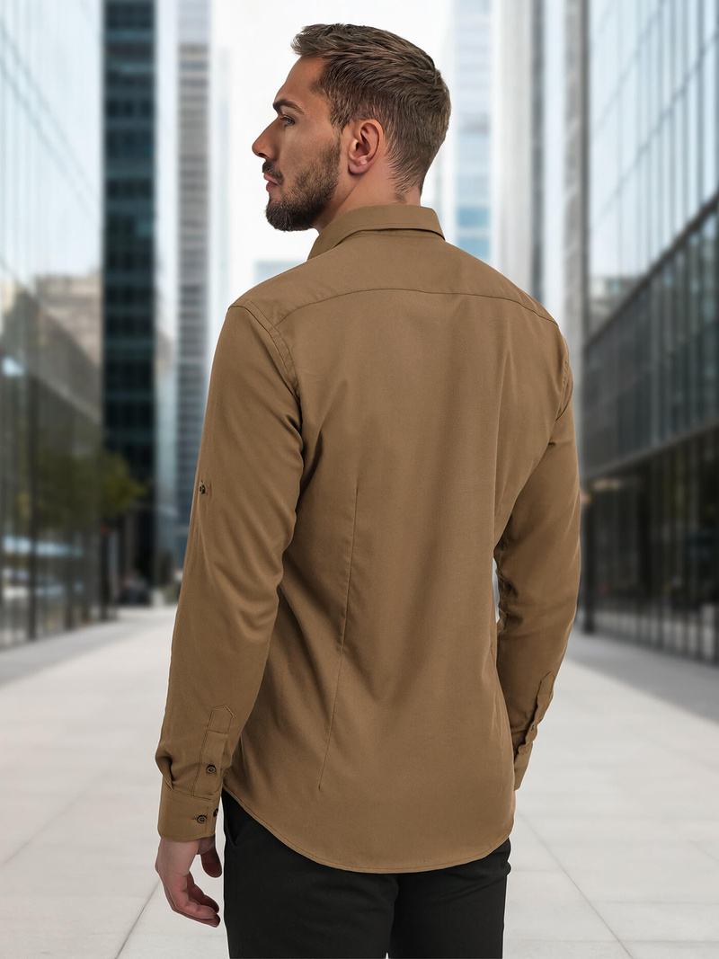 Vīriešu krekls brūna OZONEE V/V187