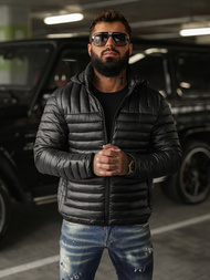 Vīriešu jaka melna OZONEE JS/16M9336/392BZ