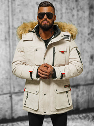 Vīriešu ziemas jaka smilšu OZONEE JS/5M791/62