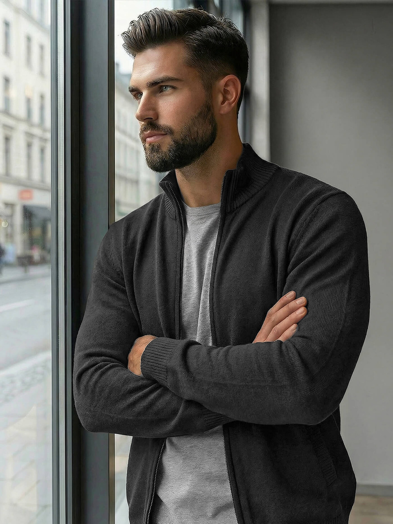 Vīriešu svīteris grafīta OZONEE JS/59B3605/5