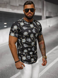 Vīriešu t-krekls melns OZONEE O/PT012