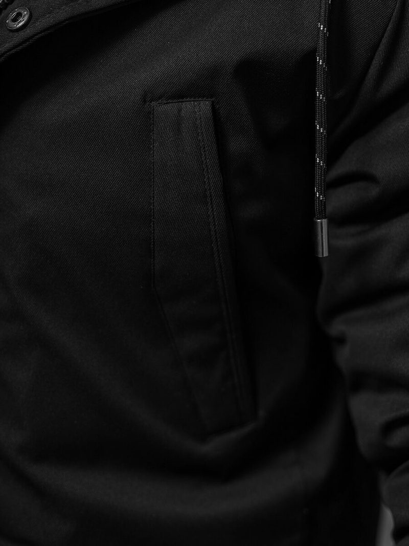 Vīriešu parka melna OZONEE JS/5M120/392