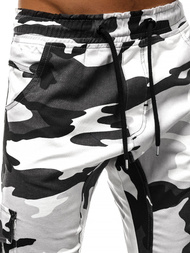 Vīriešu jogger bikses melnas-baltas OZONEE A/404