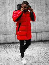 Vīriešu ziemas virsjaka sarkana OZONEE O/M800Z