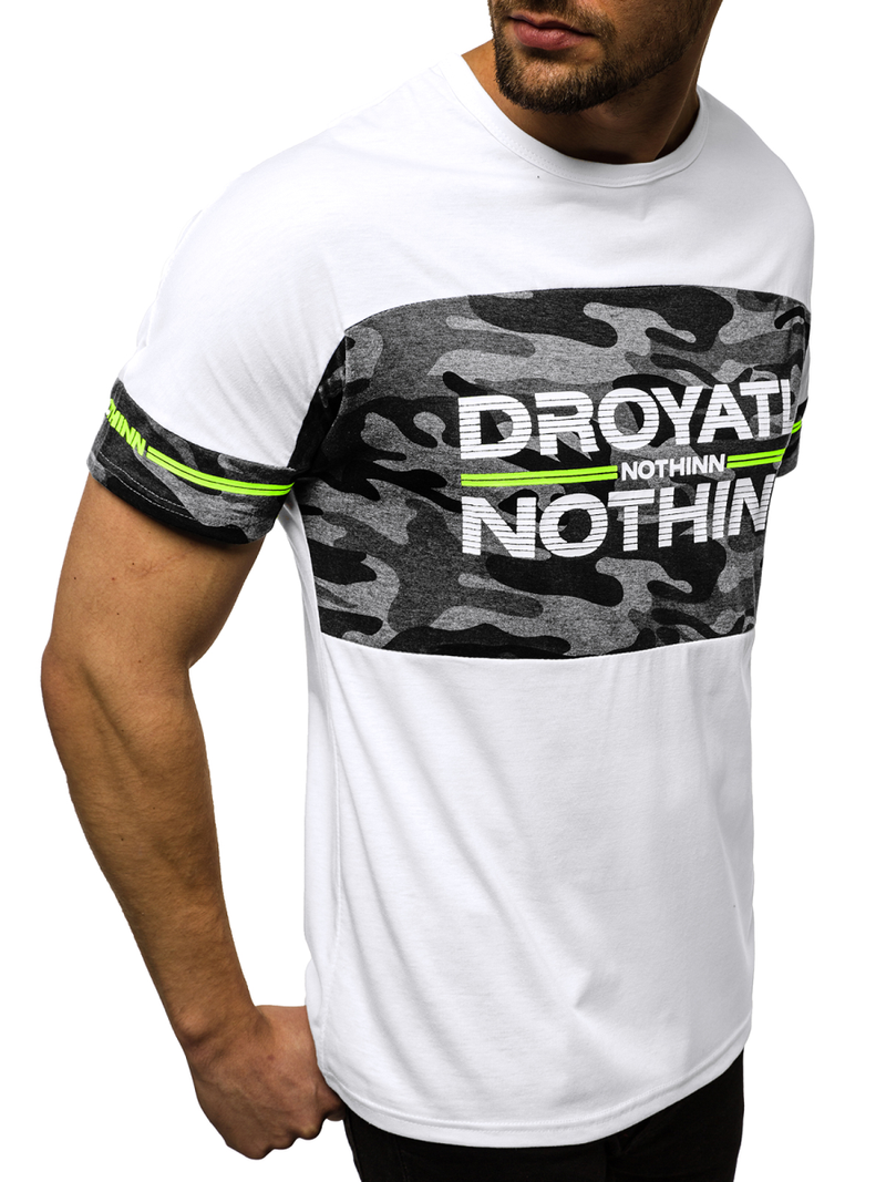 Vīriešu T-krekls balts OZONEE JS/SS10976