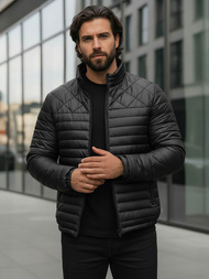 Vīriešu jaka melna OZONEE JS/16M9328/392BZ