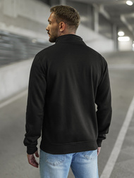 Vīriešu džemperis ar rāvējslēdzēju melns OZONEE JS/2002Z