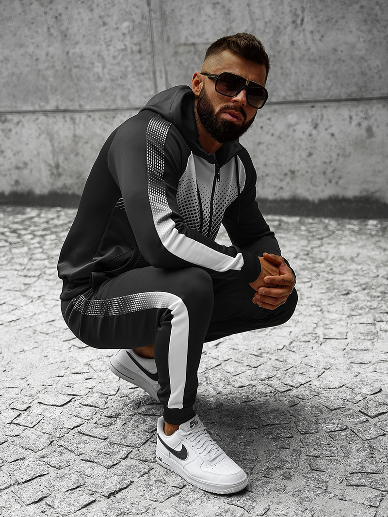 Vīriešu Treniņtērps Melns OZONEE JS/C8116