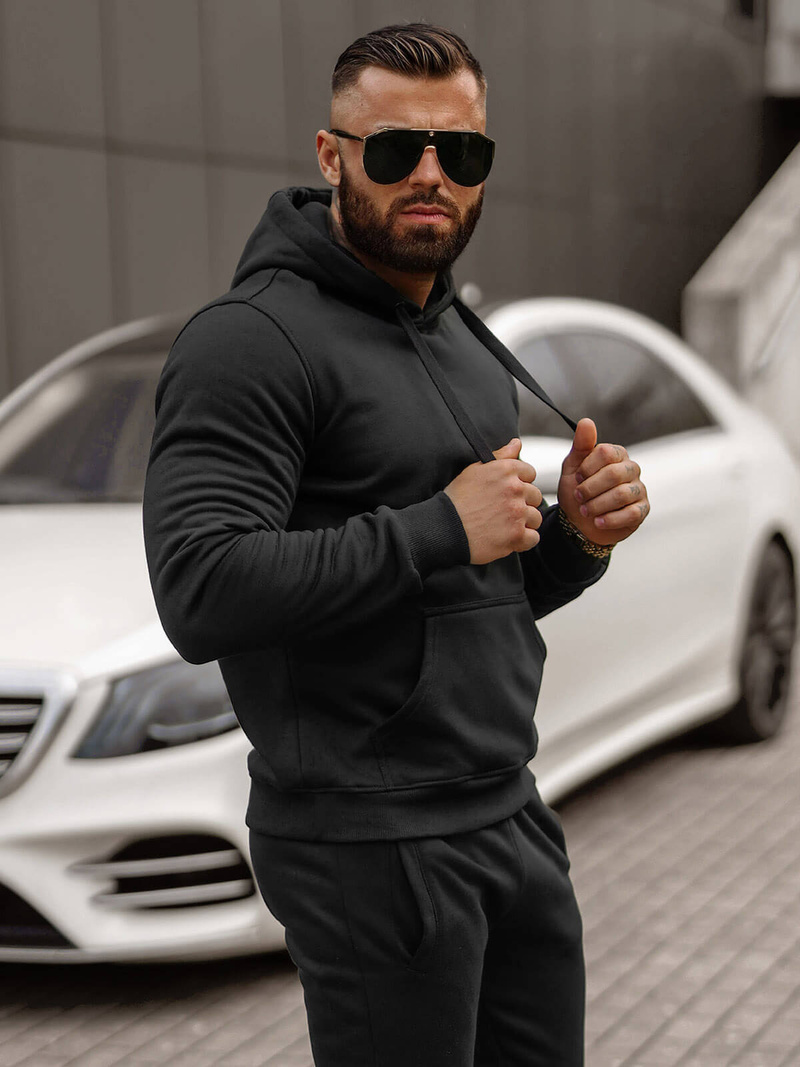 Vīriešu treniņtērps melns OZONEE JS/68C10381/3Z