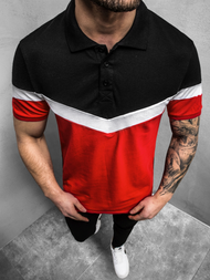 Vīriešu polo krekls sarkans OZONEE O/1501Z