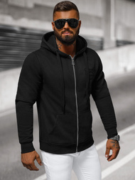 Vīriešu džemperis ar kapuci melns OZONEE NB/MF2003