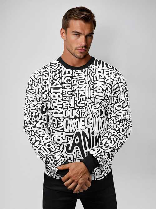 Vīriešu jaka balta OZONEE JS/8B1131/1Z