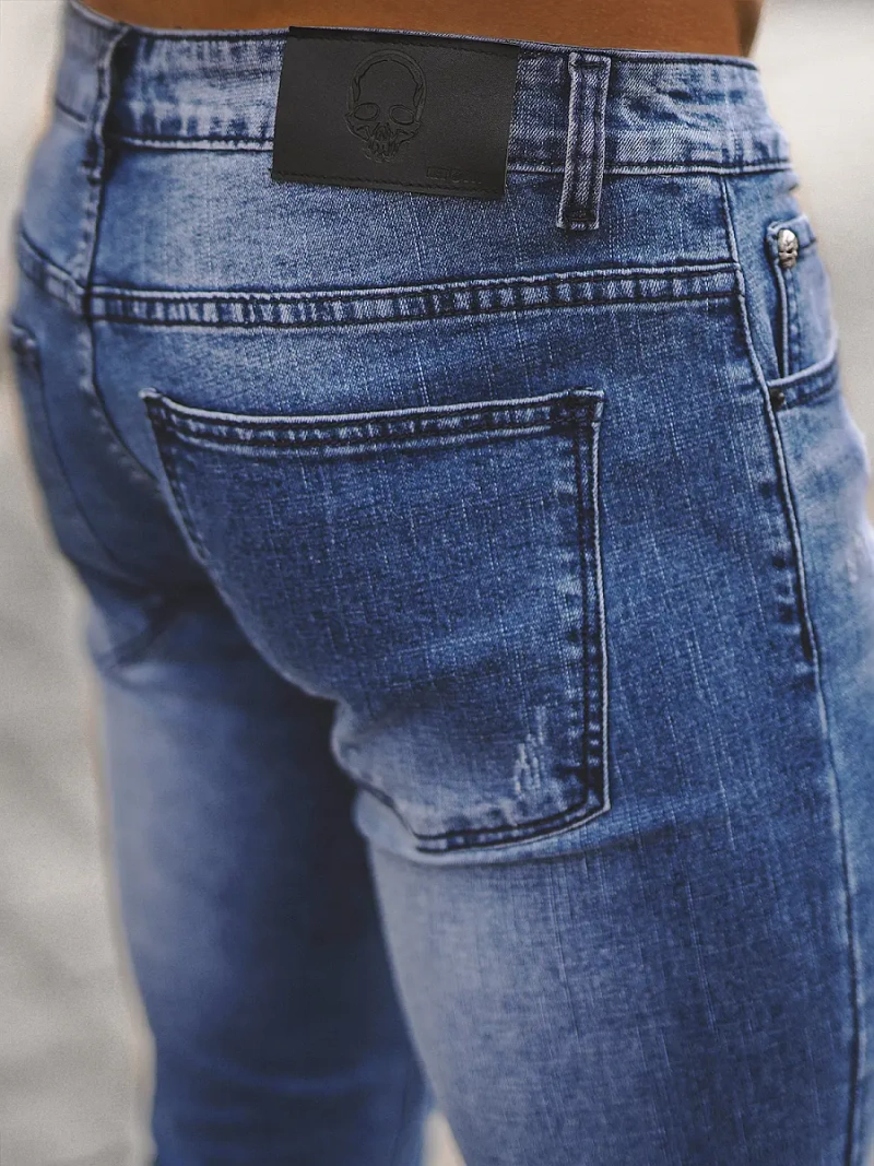 Vīriešu džinsi debesu zili OZONEE NB/MP0126B