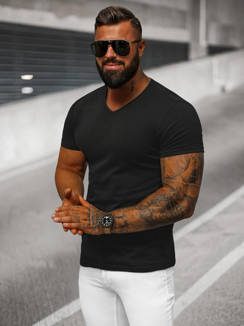 Vīriešu T-krekls Melns OZONEE JS/712007Z