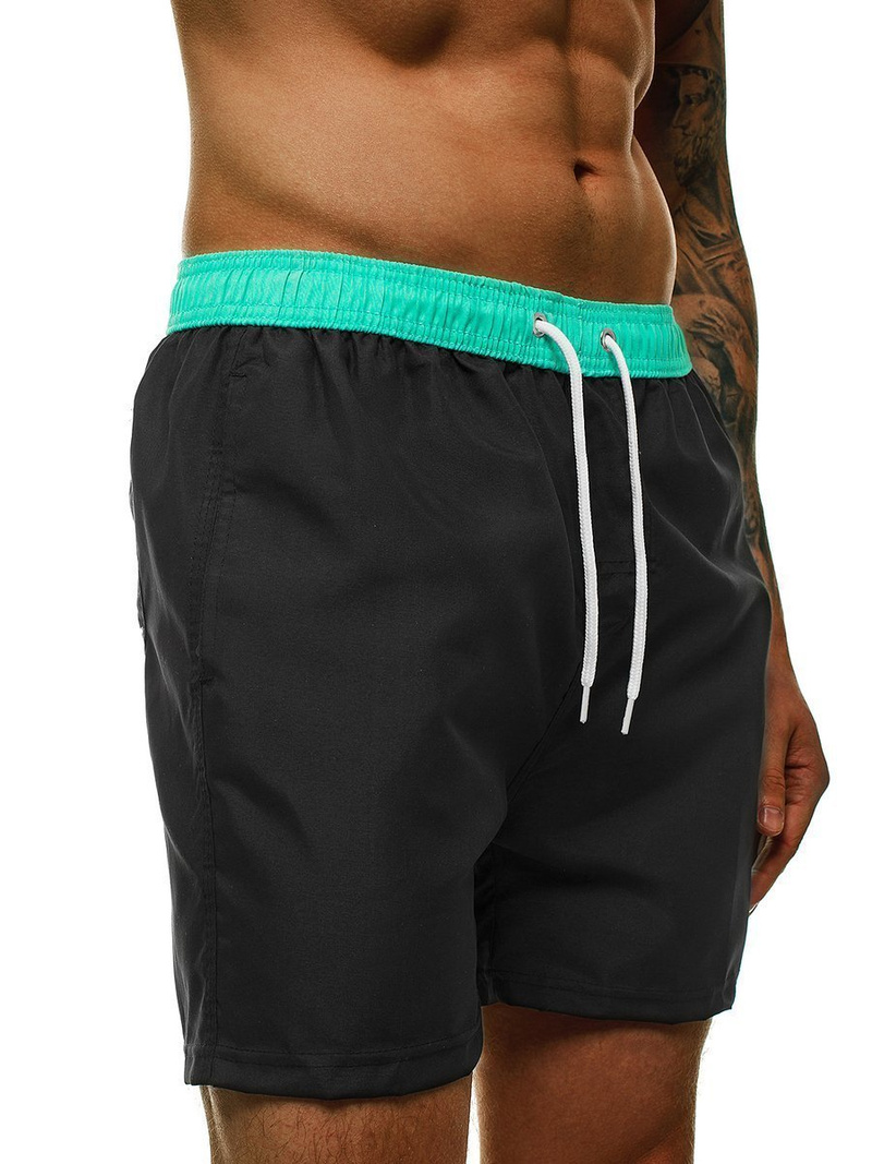 Vīriešu peldbikses melni-piparmētra OZONEE ST005-7