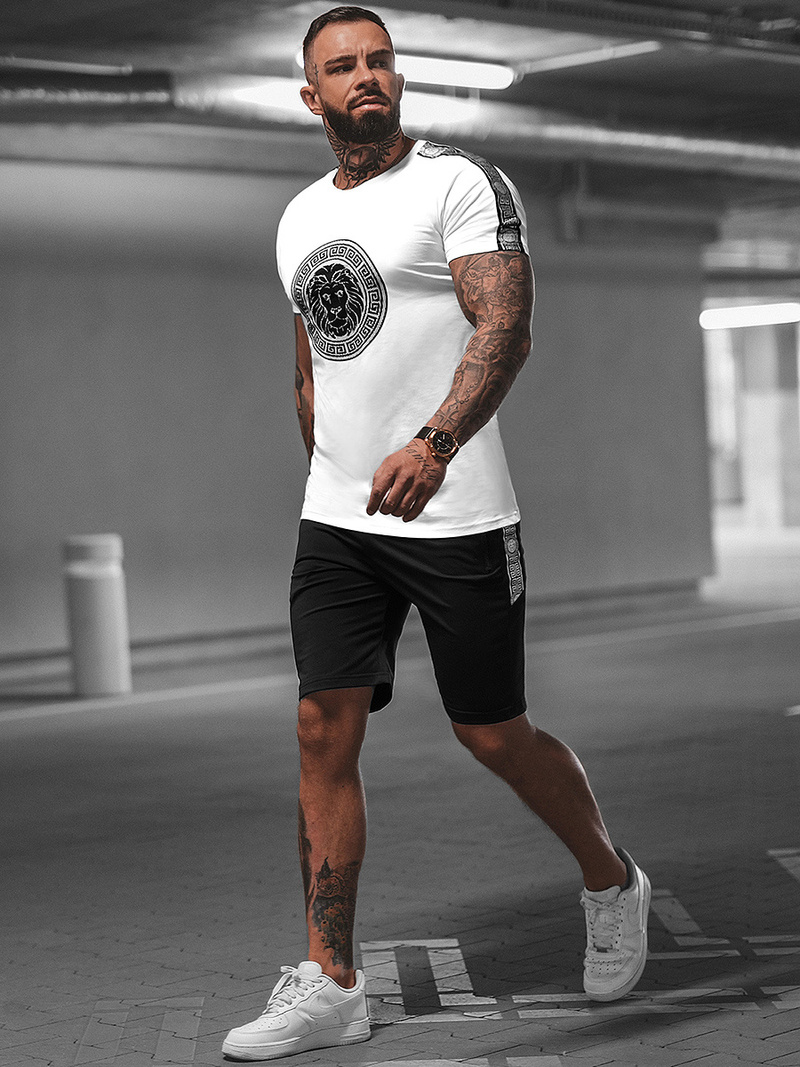 Vīriešu Treniņtērps Balti-Melns OZONEE O/HM788Z