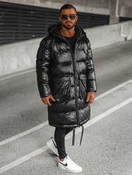 Vīriešu ziemas virsjaka melnā OZONEE O/M3205Z