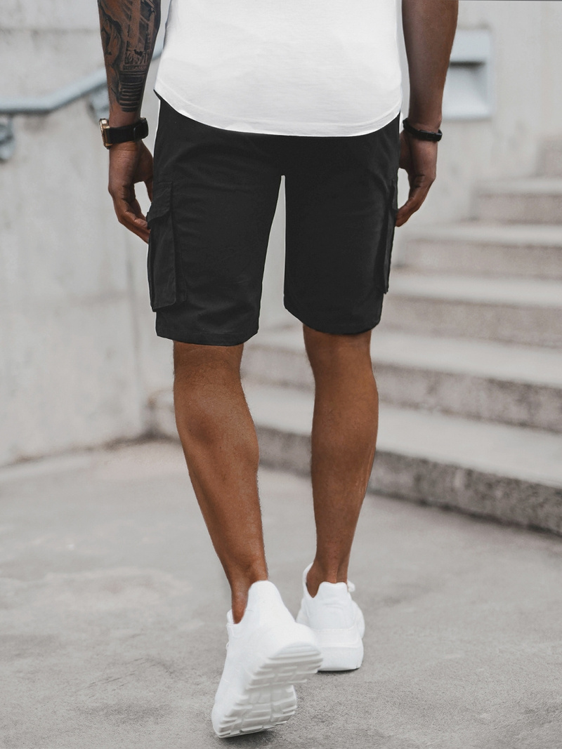 Vīriešu chino šorti melni OZONEE T/BB70011/1