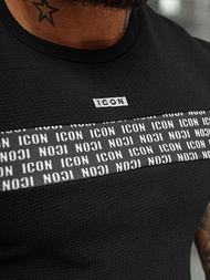 Vīriešu t-krekls melns OZONEE O/B1216