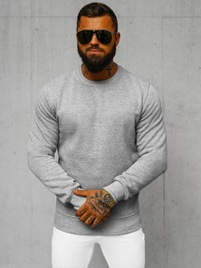 Vīriešu džemperis pelēks OZONEE JS/2001-10Z