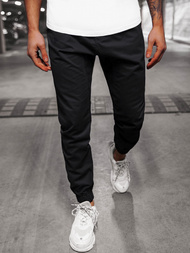 Vīriešu chino jogger bikses melnas OZONEE O/399