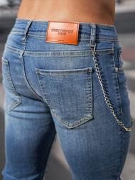 Vīriešu džinsi debesu zili OZONEE DP/0058