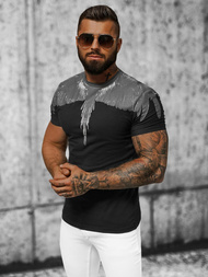 Vīriešu t-krekls melns OZONEE NB/MT3022