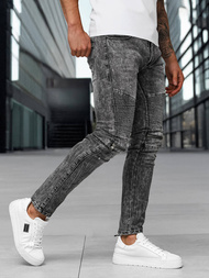 Vīriešu džinsi debesu melni OZONEE NB/MP0069NZ