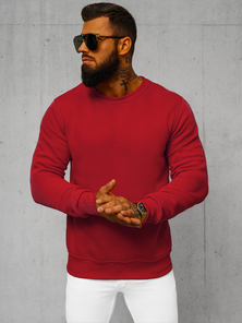 Vīriešu džemperis tumši-sarkans OZONEE JS/2001-10Z