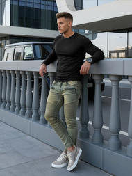 Vīriešu džinsi debesu zili OZONEE O/EM8951Z