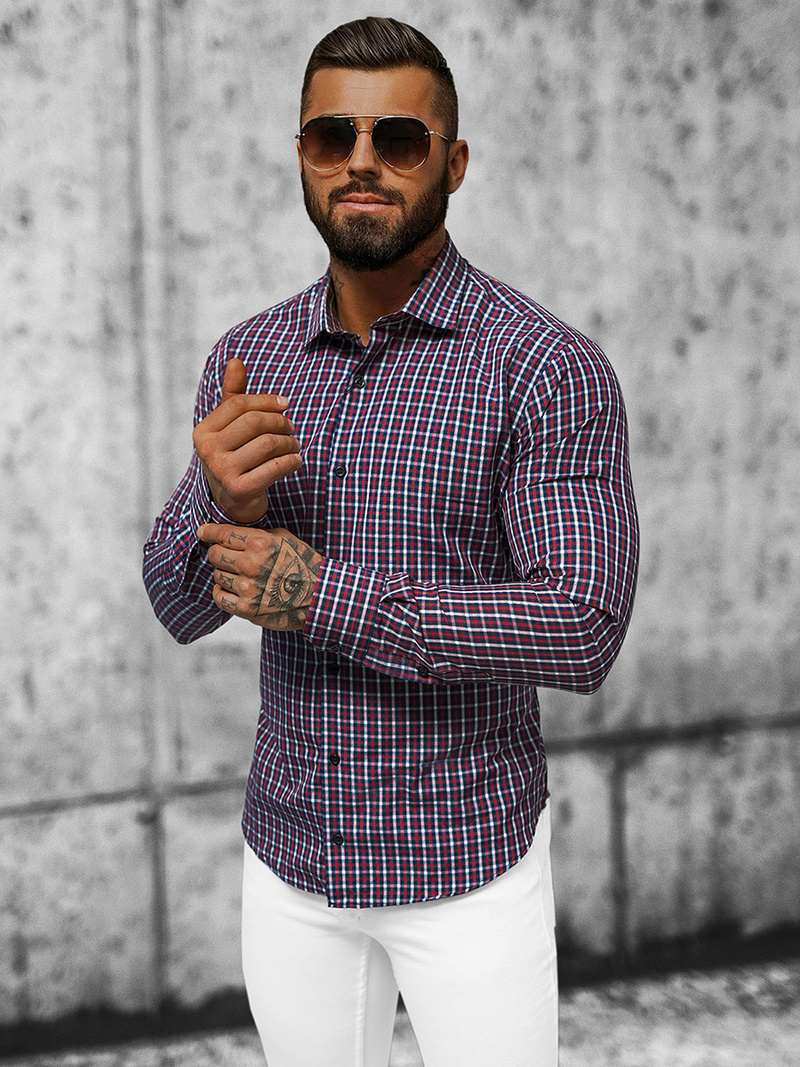 Vīriešu krekls krāsains OZONEE O/0722Z