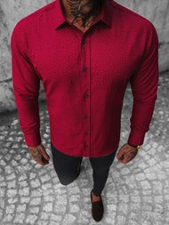 Vīriešu krekls debesu bordosarkana OZONEE O/3922Z