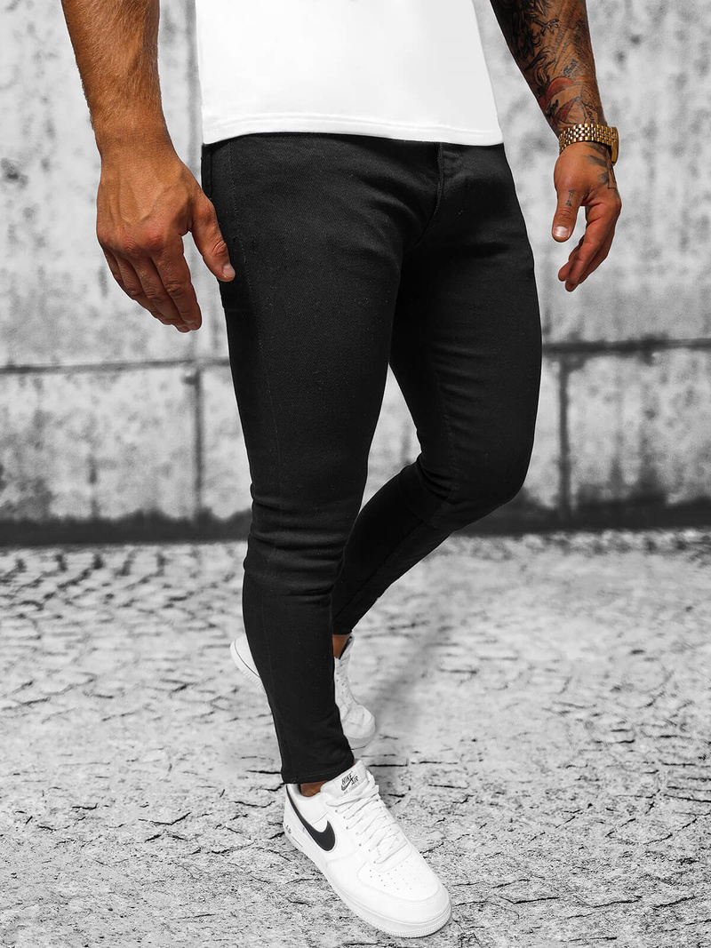 Vīriešu džinsi melni OZONEE E/5348/02