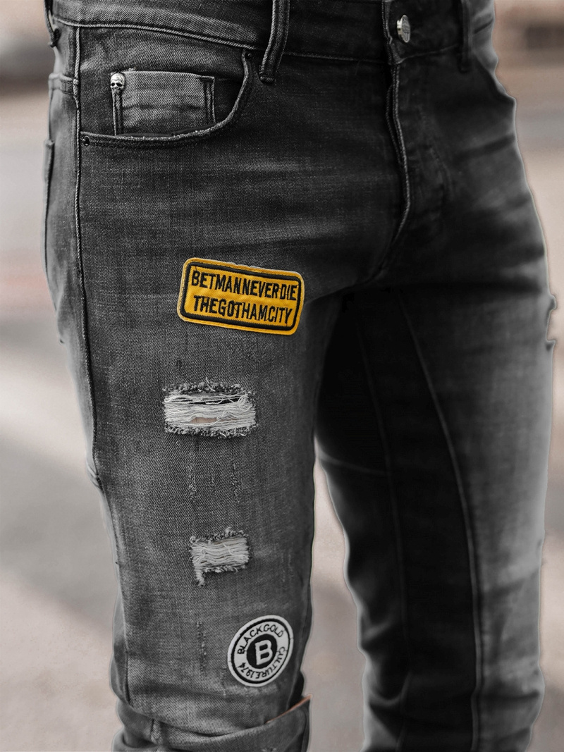 Vīriešu džinsi melni OZONEE NB/MP0047NZ