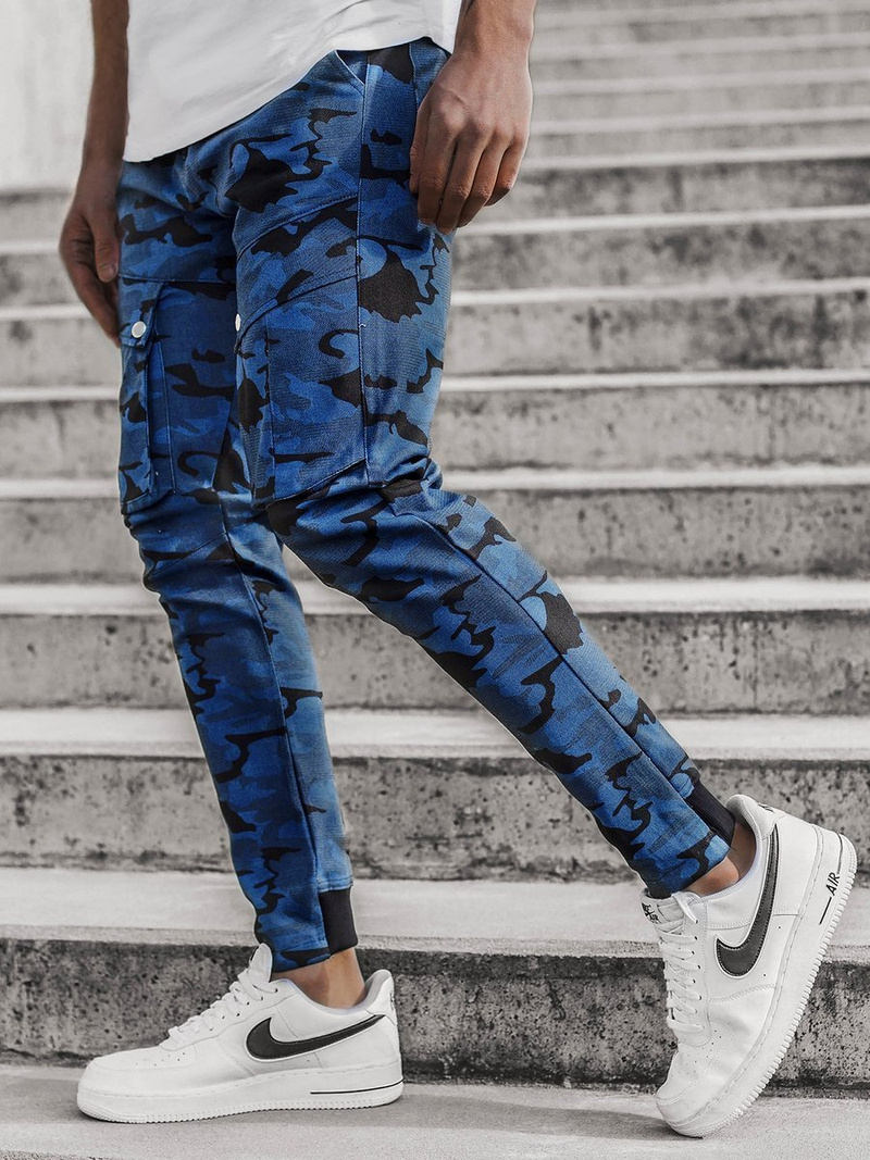 Vīriešu jogger bikses kamuflāžas-tumši zilas OZONEE A/1003